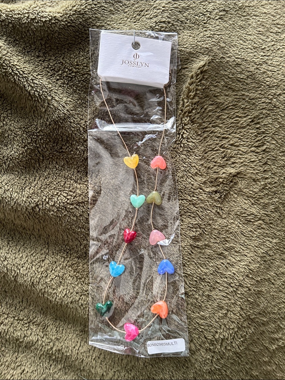 Woman’s Multi-Color Heart Necklace